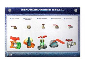 Электрифицированный стенд "Регулирующие краны" с макетными образцами