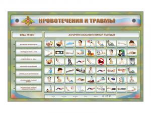 Трехсекционный базовый комплект "Травмы, Кровотечения, Ожоги" для курсантов военных образовательных учреждений