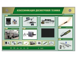 Интерактивный стенд-тренажер "Классификация досмотровой техники" с сенсорным монитором