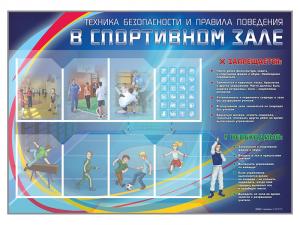 Стенд-уголок "Техника безопасности и правила поведения в спортивном зале"