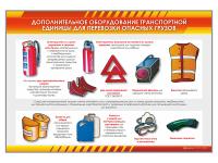 Стенд "Дополнительное оборудование транспортной единицы для перевозки опасных грузов"