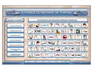 Трехсекционный базовый комплект "Травмы, Кровотечения, Ожоги" для учащихся автошкол