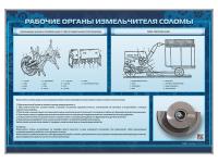 Стенд с агрегатами в разрезе "Рабочие органы измельчителя соломы"