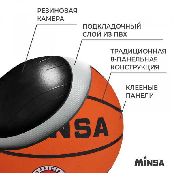 Мяч баскетбольный MINSA Sport